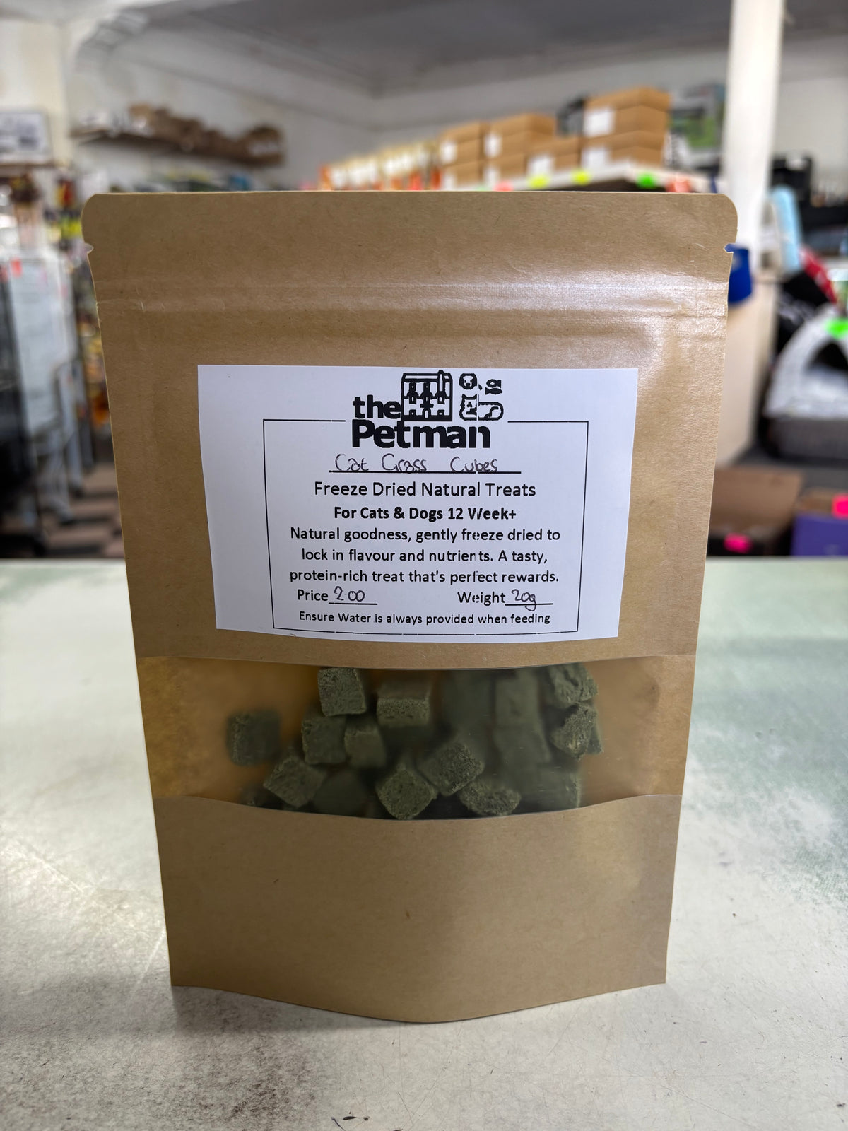 Freeze dried Chicken & Cat Grass Cubes
