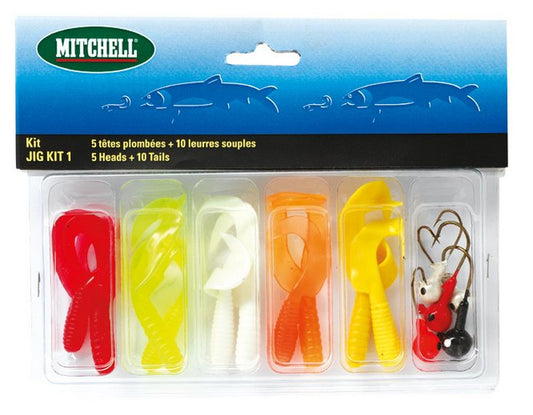 Mitchell Jig Kit with Jig head & Lures