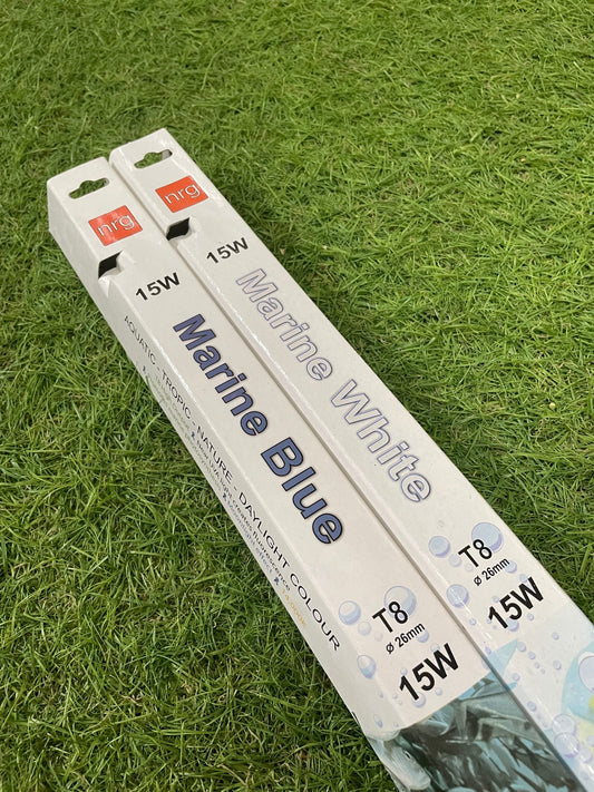 DUAL MARINE WHITE+BLUE FLUORESCENT AQUARIUM PRO LIGHTING T8 20w-38w/ 15"- 48" image 0