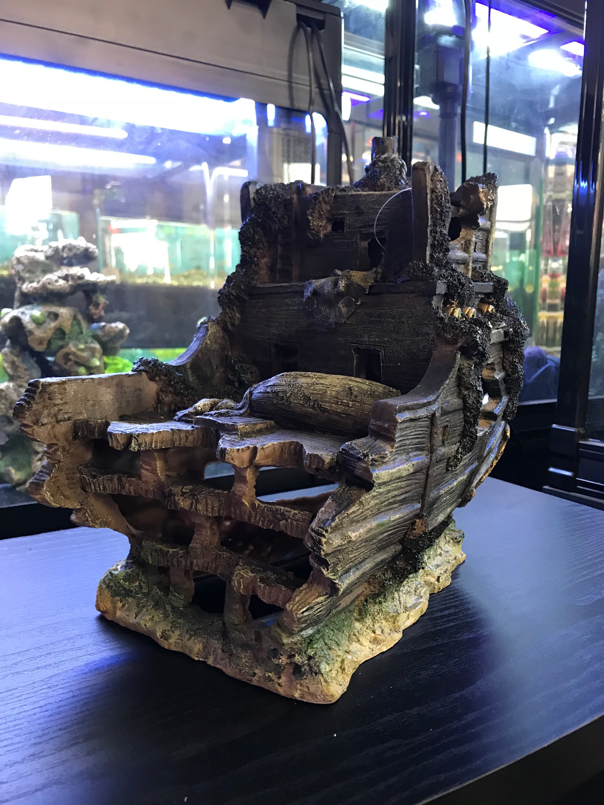 EXTRA LARGE GALLEON SHIP WRECK XL FISH TANK AQUARIUM ORNAMENT image 2