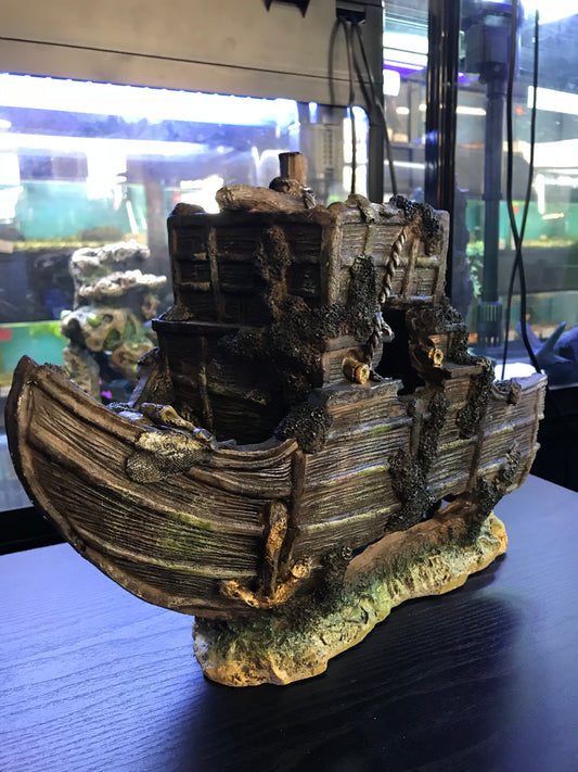 EXTRA LARGE GALLEON SHIP WRECK XL FISH TANK AQUARIUM ORNAMENT image 1