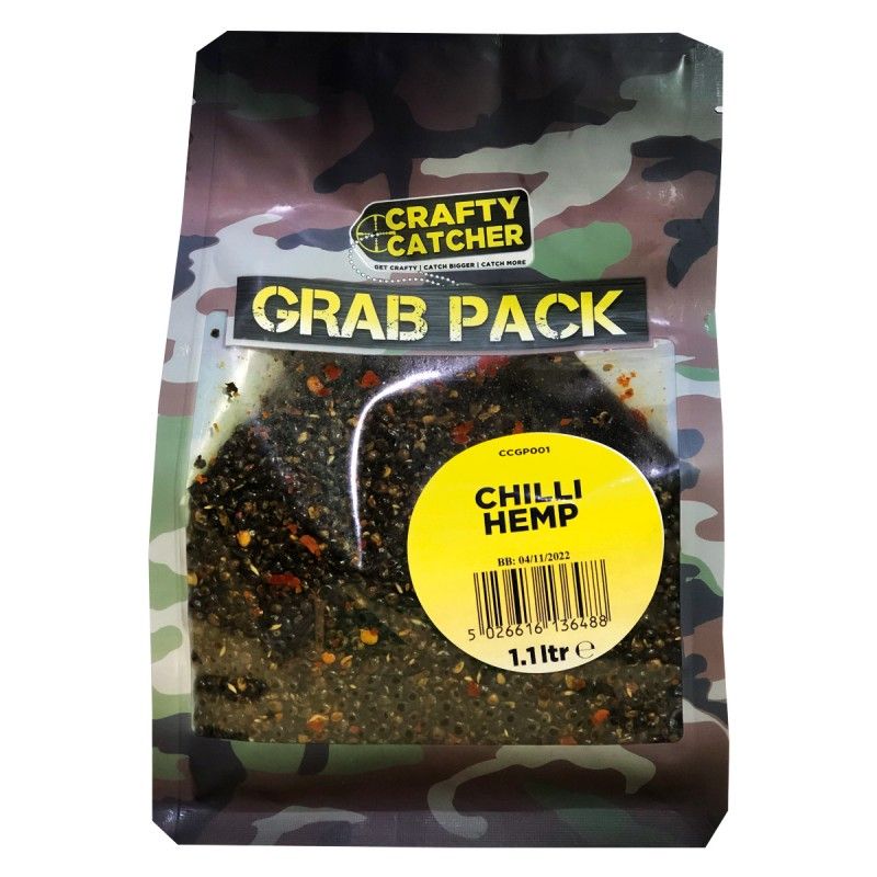 Crafty Catcher Chilli Hemp 1.1L Cooked PVA Friendly Grab Bag image 0