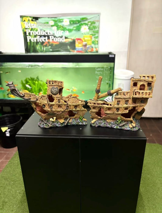 Aqua One Sunken Shipwreck Aquarium Fish Tank Decor Ornament 100cm