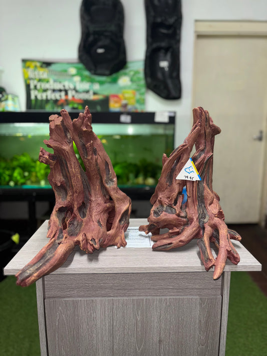 XL Extra Large Entangled Hollow mangrove tree trunk 2pc Aquarium Decoration 65cm