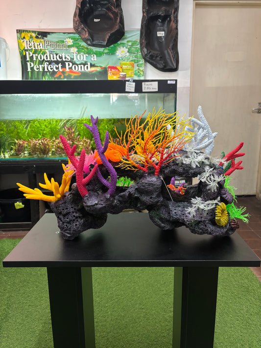 XL Extra Large Coral Reef Mixed Bright Corals 62x22x38cm Aquarium Decoration