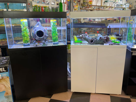 125L Aquarium, cabinet and tropical set up (available in Black or White) image 0