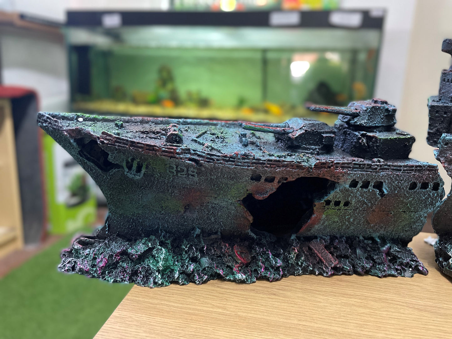 XL Extra Large Sunken Battleship Aquarium Decoration ornament image 5