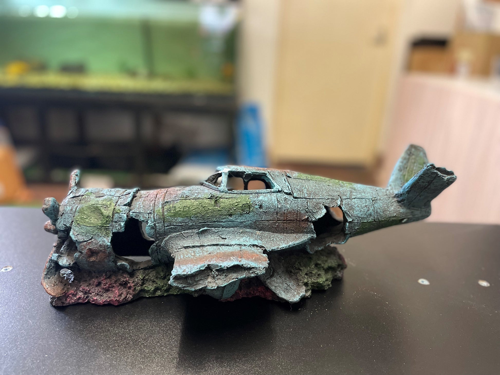 Small Plane wreckage fish tank ornament image 0
