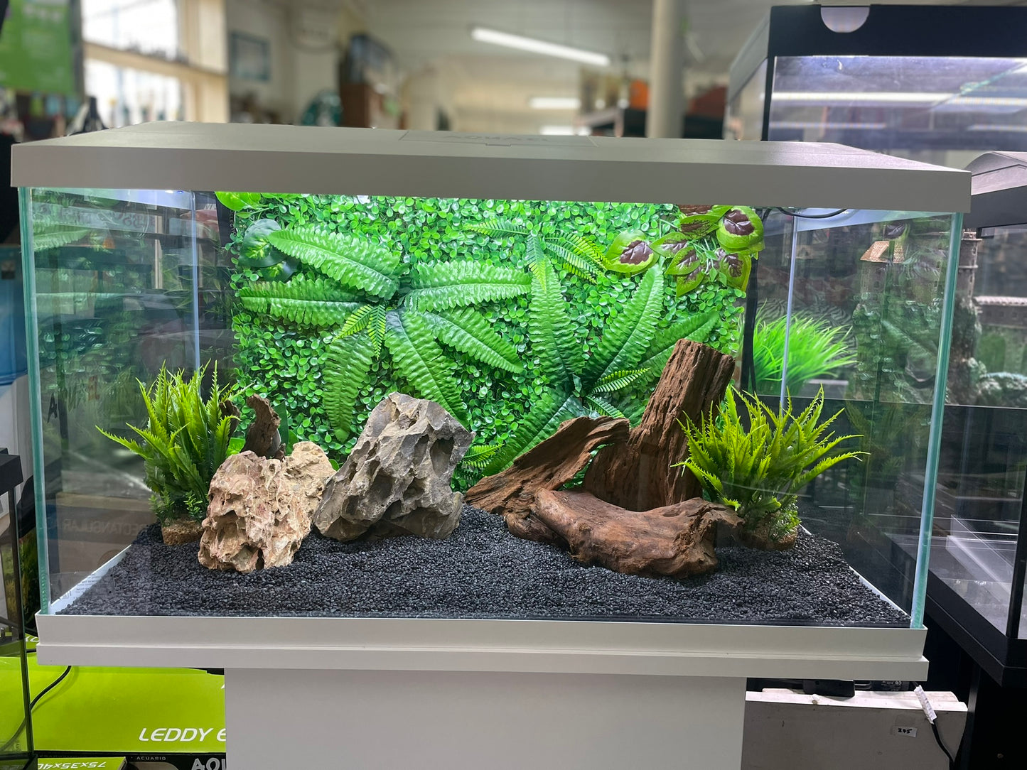 LARGE PLANTED AQUARIUM/REPTILE BACKGROUND DECORATION 3D/4D 60 X 40cm image 2