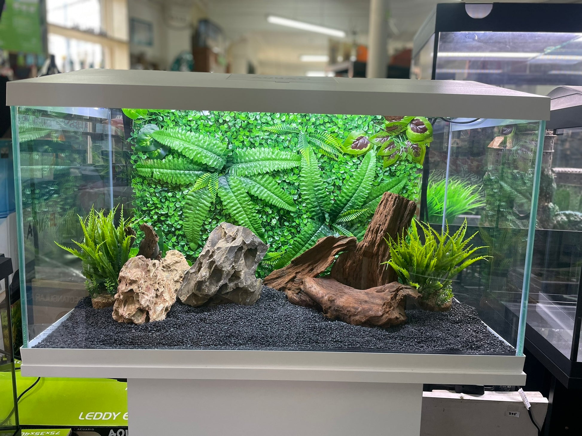 LARGE PLANTED AQUARIUM/REPTILE BACKGROUND DECORATION 3D/4D 60 X 40cm image 2