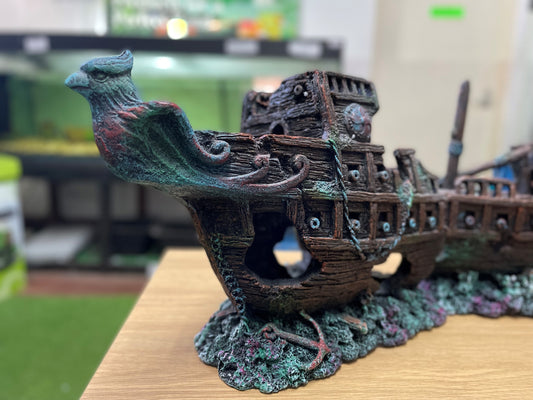 XL Sunken Galleon Aquarium Ornament image 1