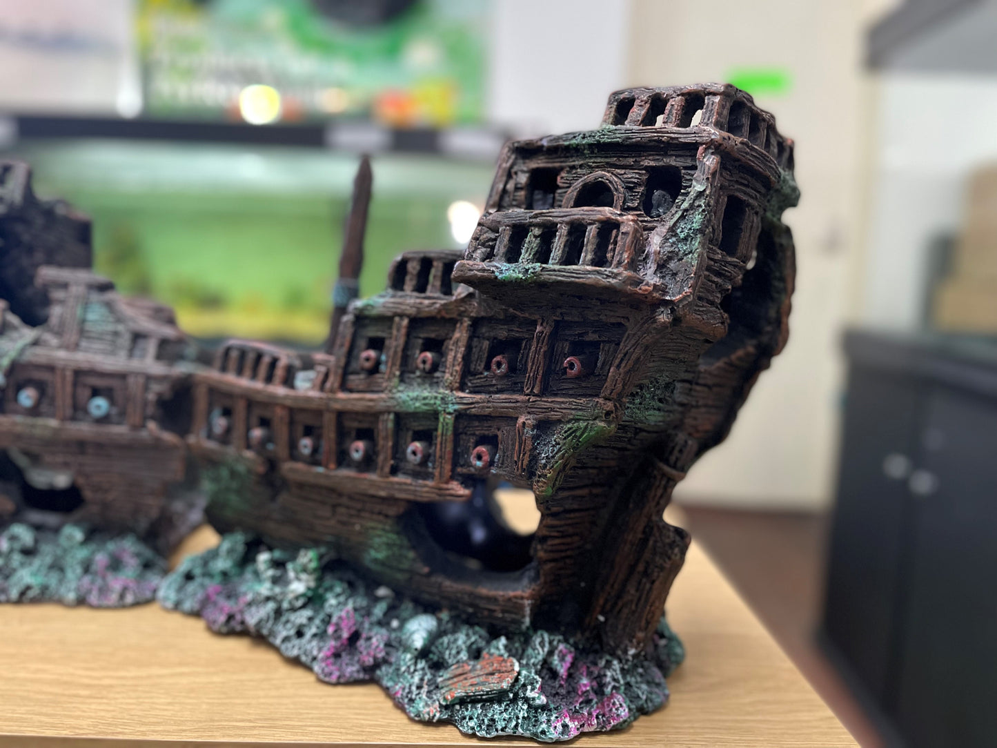XL Sunken Galleon Aquarium Ornament image 2