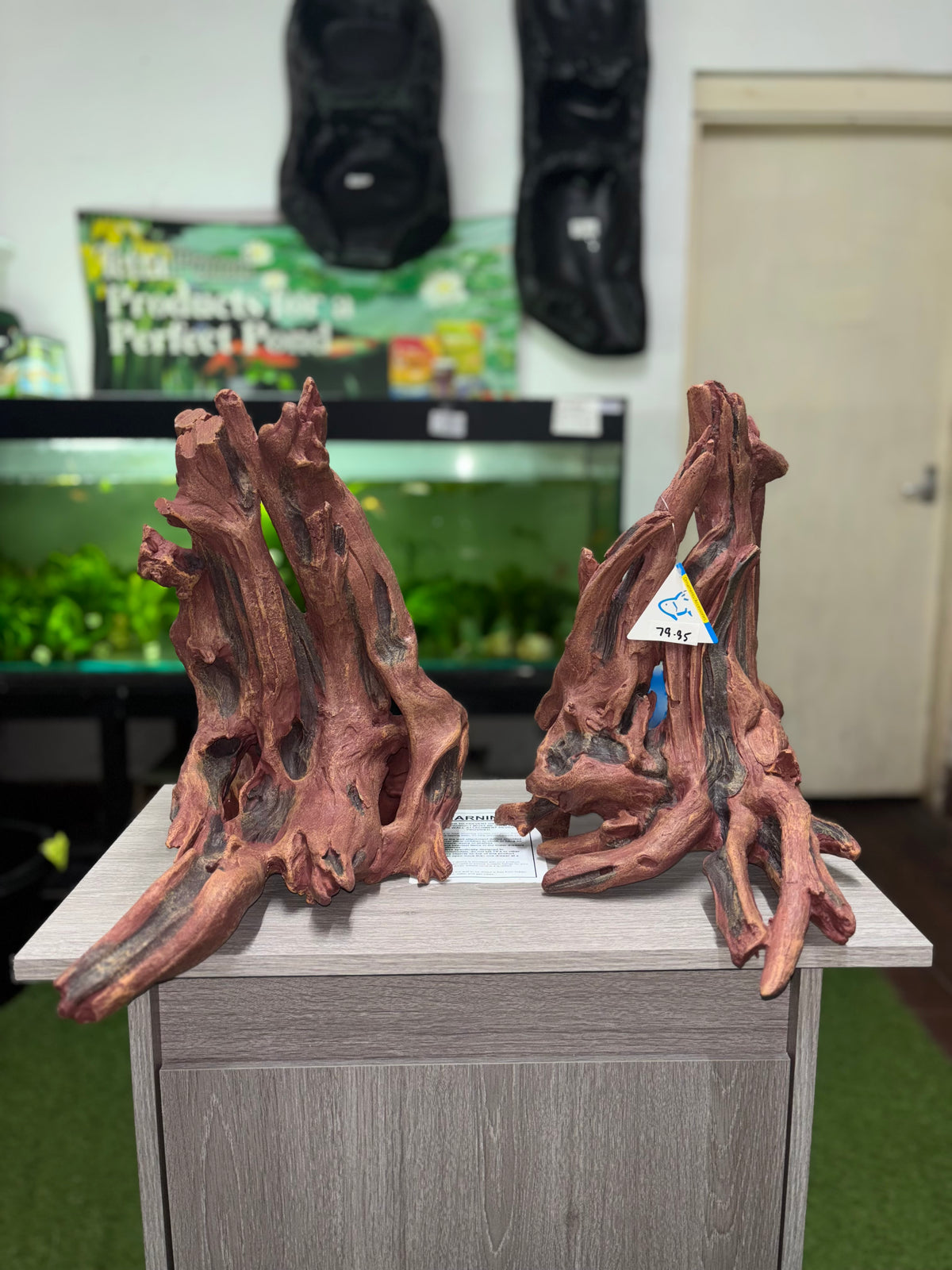 XL Extra Large Entangled Hollow mangrove tree trunk 2pc Aquarium Decoration 65cm