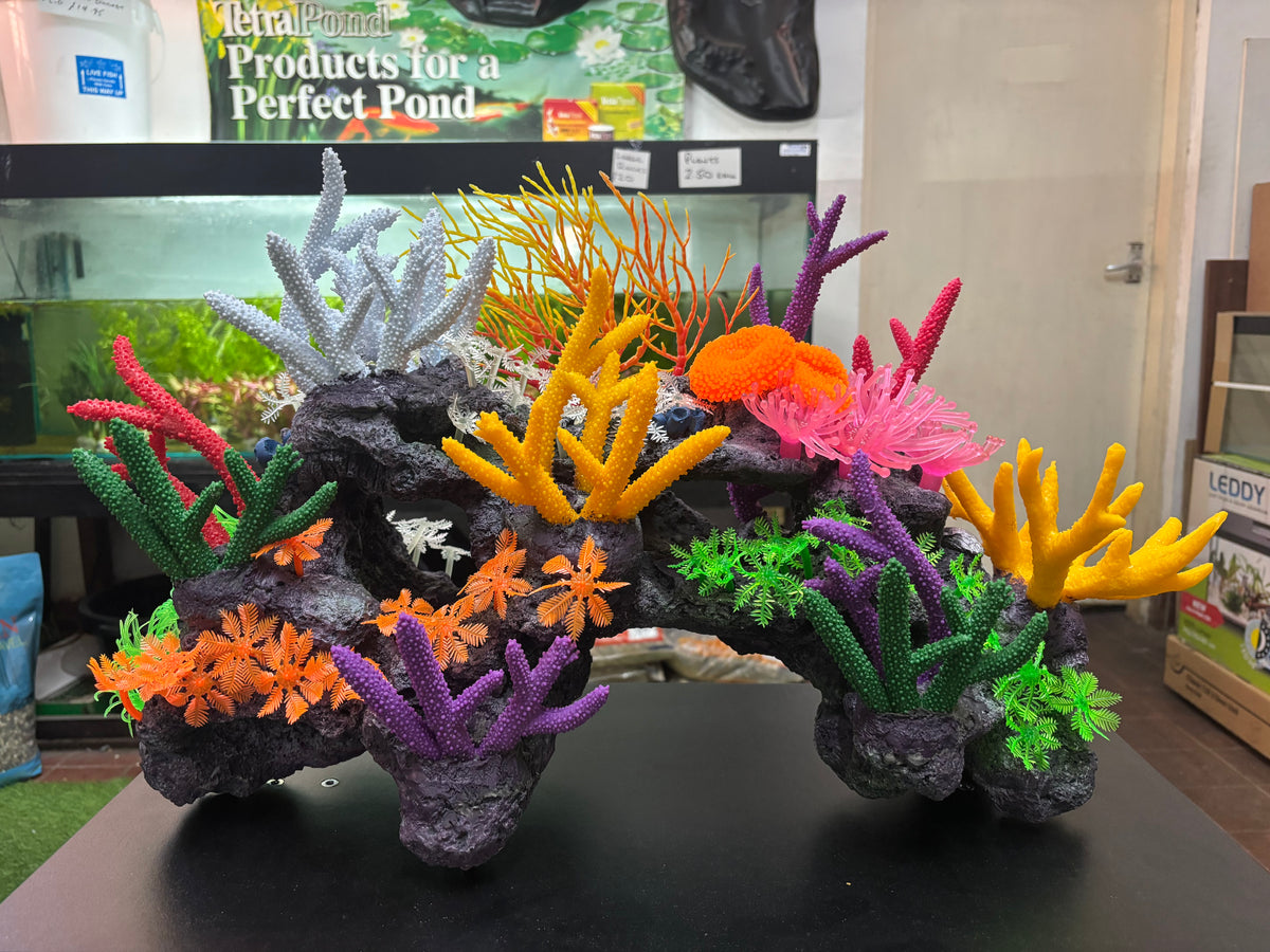 XL Extra Large Coral Reef Mixed Bright Corals 62x22x38cm Aquarium Decoration