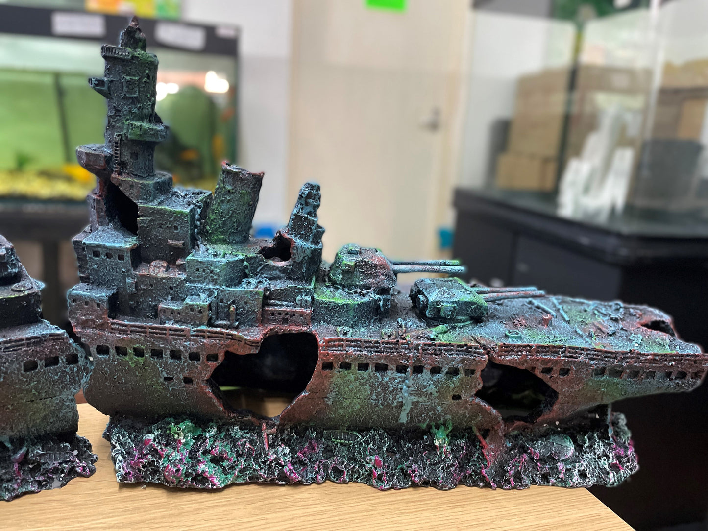 XL Extra Large Sunken Battleship Aquarium Decoration ornament image 4