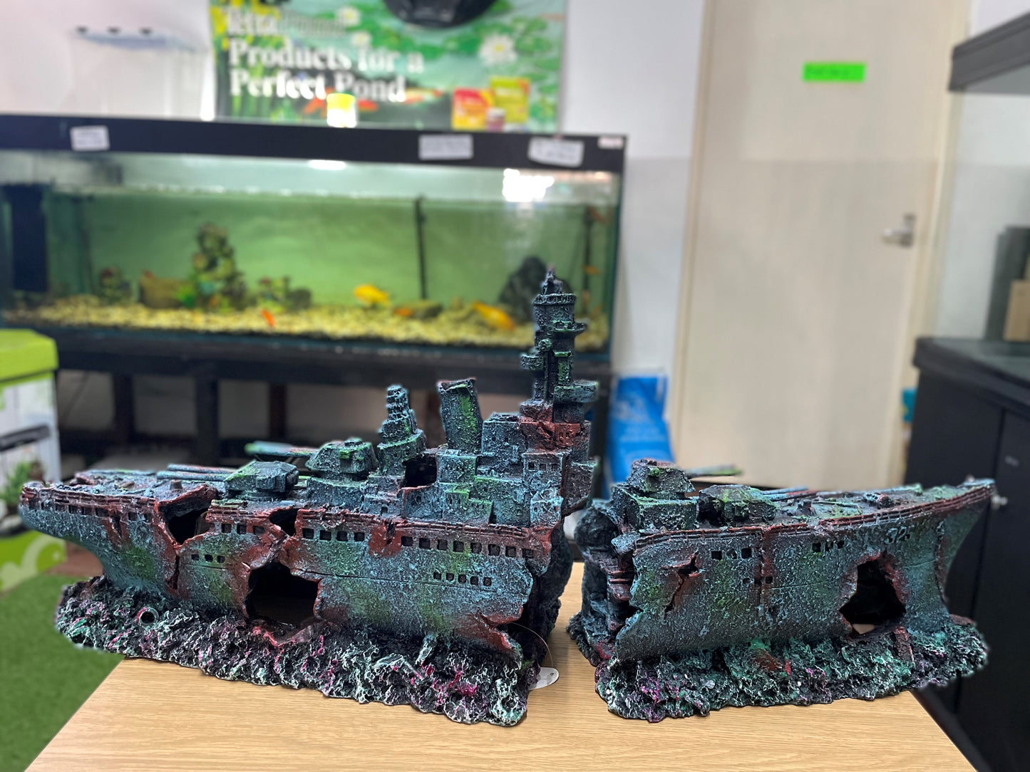 XL Extra Large Sunken Battleship Aquarium Decoration ornament image 3