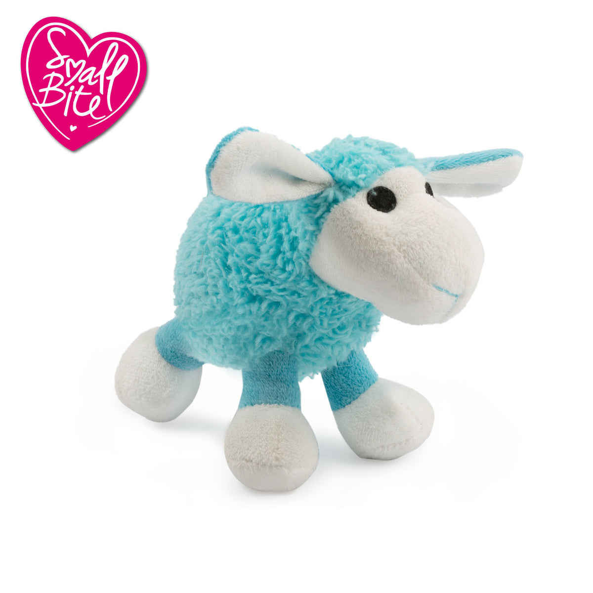 Representative Ancol Small Bite plush lamb; linked toy design may differ