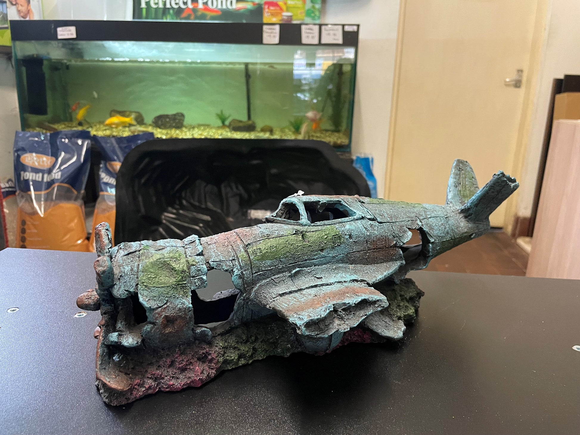 Small Plane wreckage fish tank ornament image 1