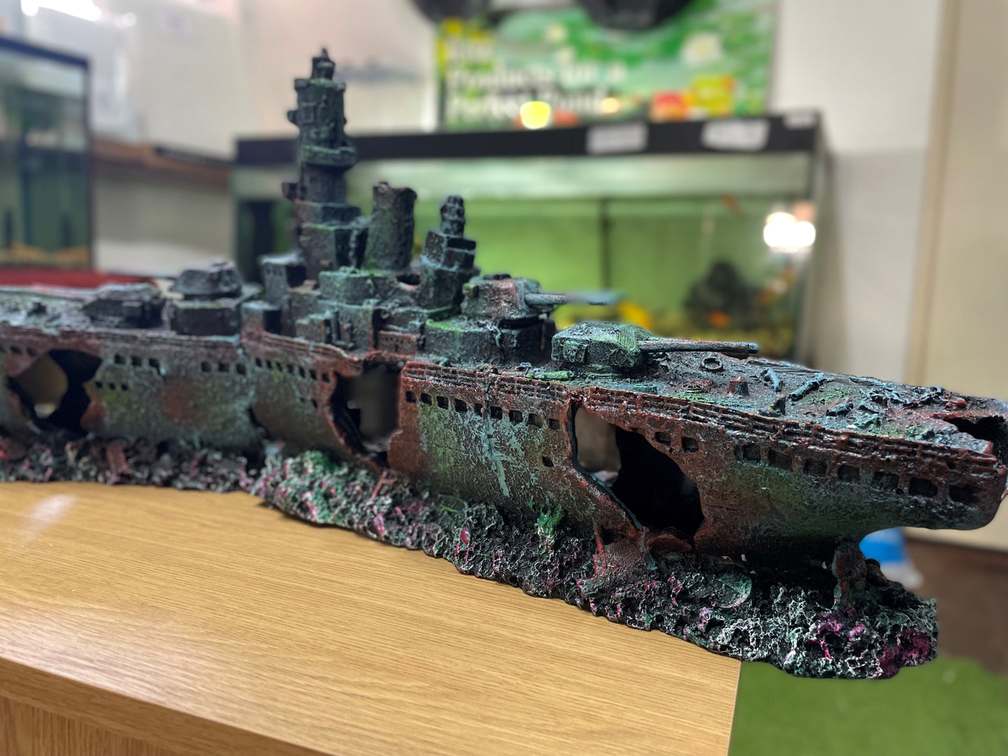 XL Extra Large Sunken Battleship Aquarium Decoration ornament image 2