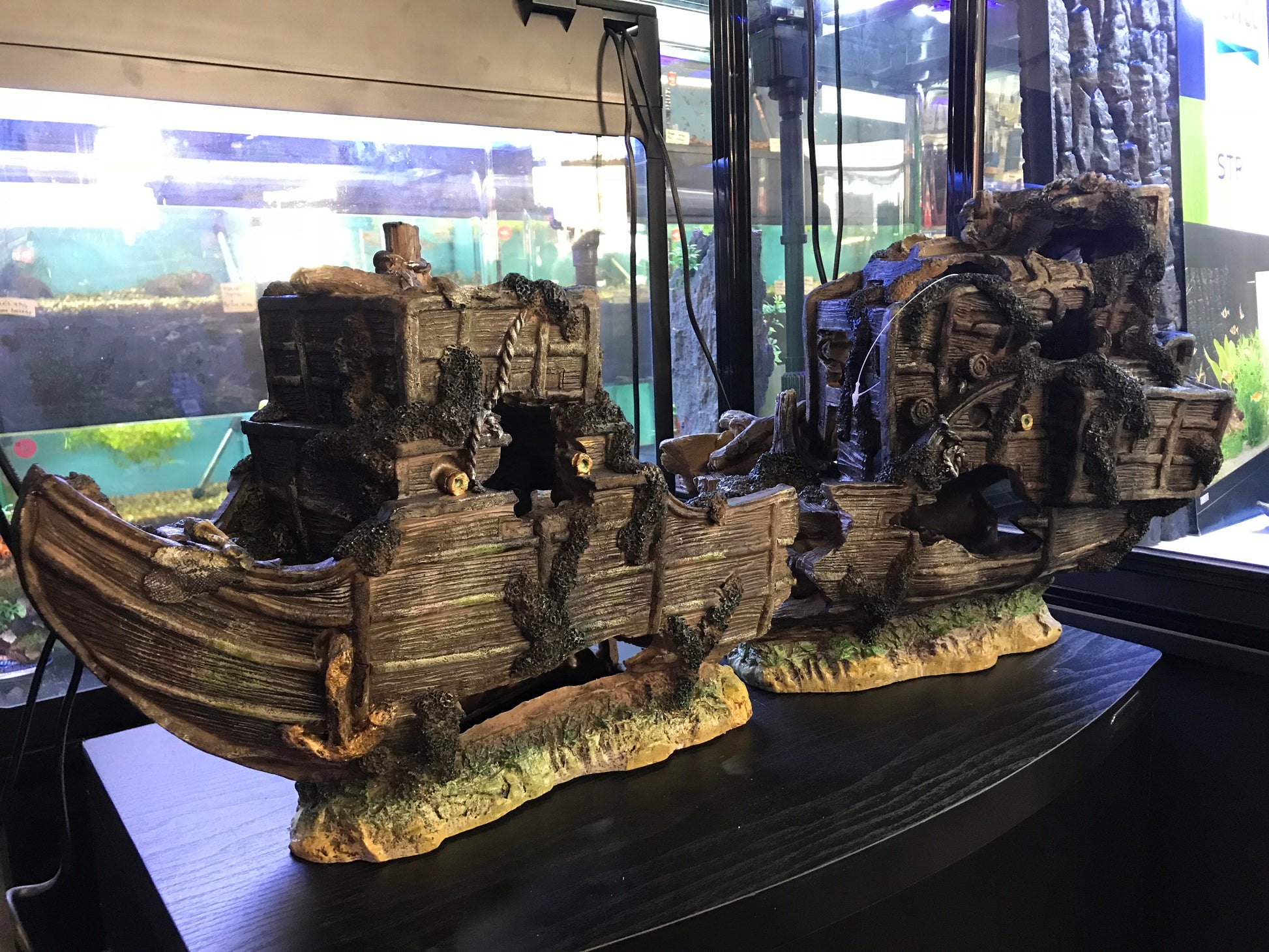 EXTRA LARGE GALLEON SHIP WRECK XL FISH TANK AQUARIUM ORNAMENT image 0