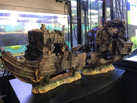 EXTRA LARGE GALLEON SHIP WRECK XL FISH TANK AQUARIUM ORNAMENT image 0